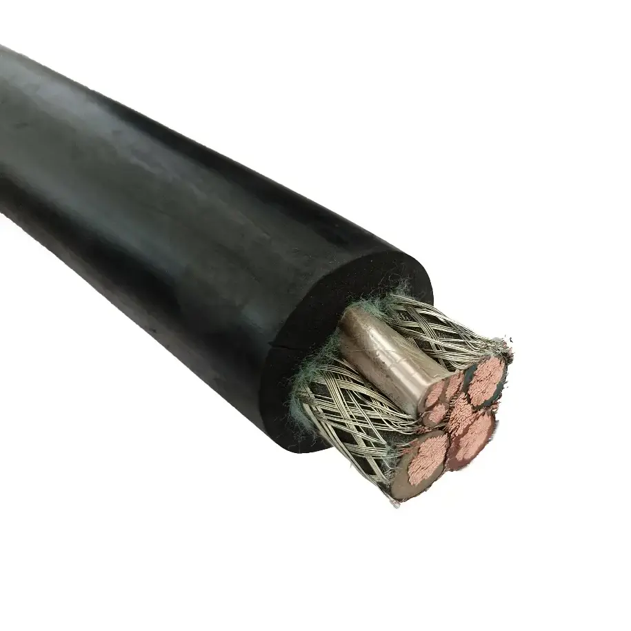 Gumijasti kabel za striženje premoga s kovinskim oklopom